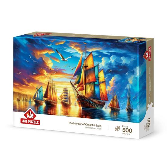 Puzzle Art Puzzle Hafen der bunten Segel 500 Teile