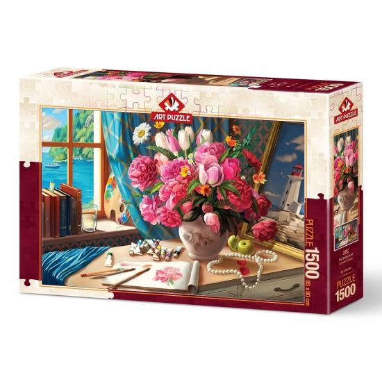 Puzzle Art Puzzle Künstlerischer Blumenstrauß aus 1500 Teilen