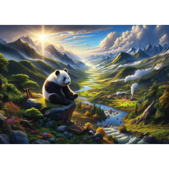 Puzzle Art Puzzle Pandas ruhiger Rückzugsort 500 Teile
