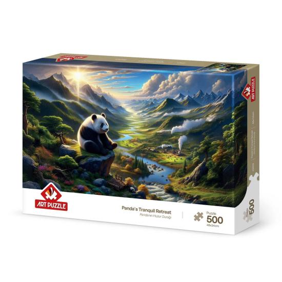 Puzzle Art Puzzle Pandas ruhiger Rückzugsort 500 Teile