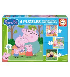 Puzzle Baby Educa Progressive Peppa Pig 6-9-12-16 Pzs