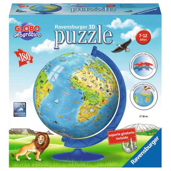 Puzzleball 3D Ravensburger geografischer Globus mit 180 Teilen