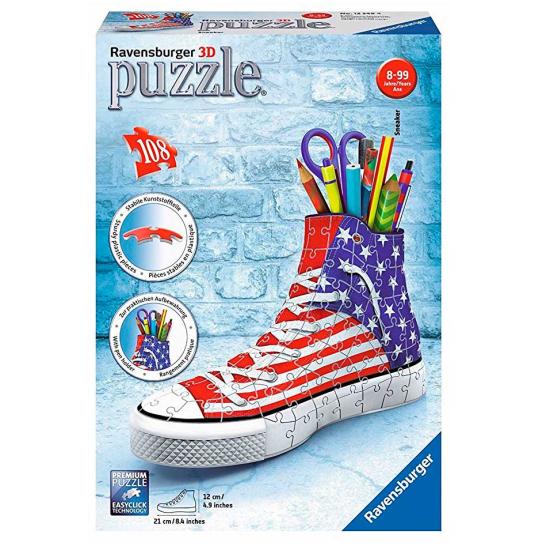 Puzzleball 3D Ravensburger Sneaker American Style mit 108 Teilen Puzzleball 3D Ravensburger Sneaker American Style mit 108 Teilen