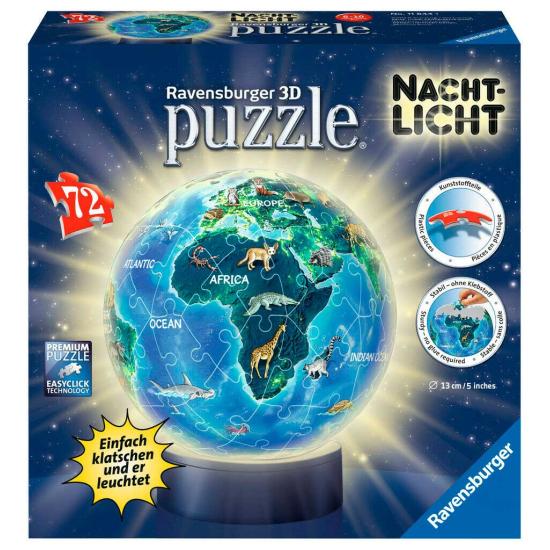 Puzzleball Ravensburger Lampe Die Erde 3D 72 Teile