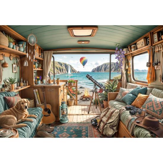 Puzzle Bluebird Campingplatz Coast 1000 Teile