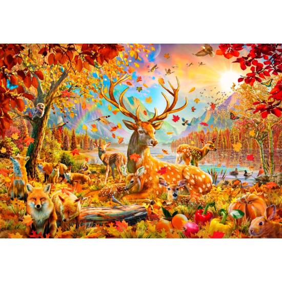 Puzzle Bluebird Tiere im Herbst 1000 Teile