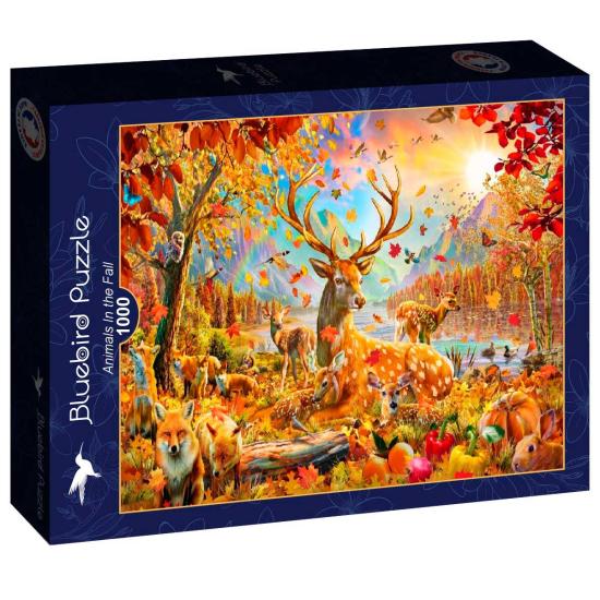 Puzzle Bluebird Tiere im Herbst 1000 Teile
