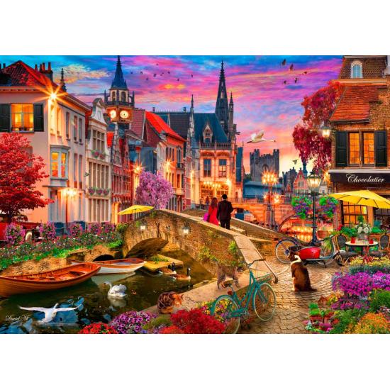 Puzzle Bluebird Abend Am Kanal 500 Teile