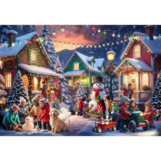 Puzzle Bluebird Weihnachtsnachbarschaft 1000 Teile