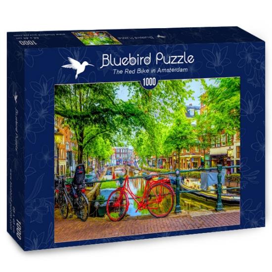 Bluebird Red Bicycle in Amsterdam 1000-teiliges Puzzle