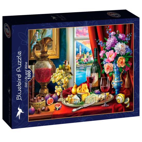 Puzzle Bluebird Stillleben Und Wein 1000 Teile
