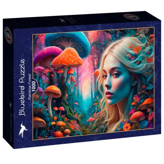 Puzzle Bluebird Regenbogenwald 1000-teiliges