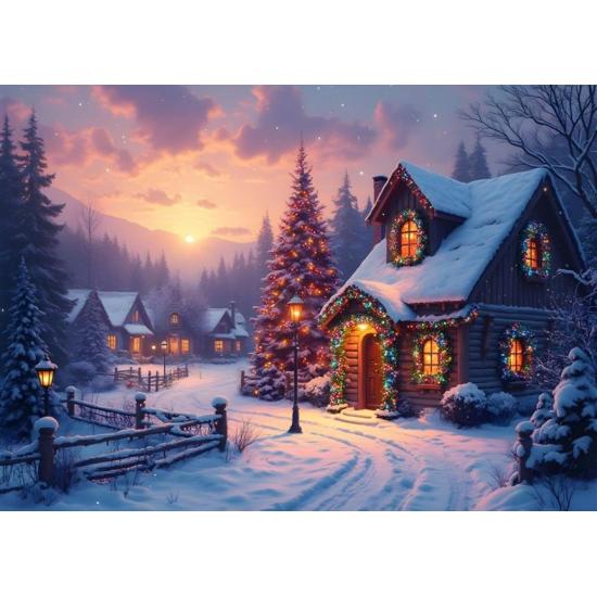 Puzzle Bluebird Weihnachtshäuschen 500 Teile