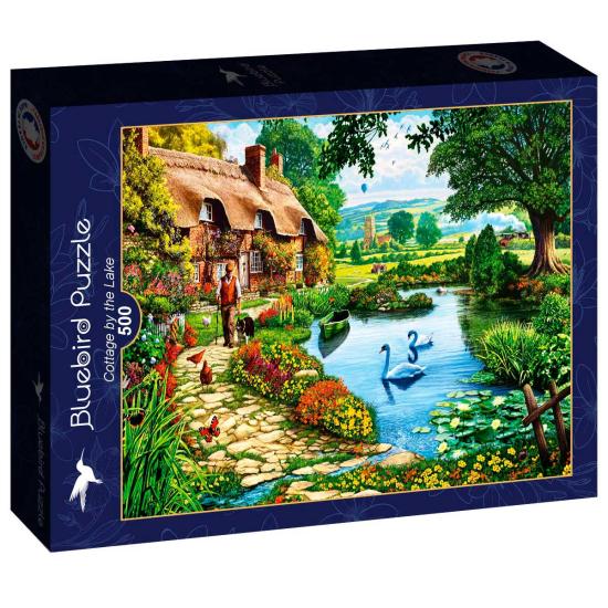 Puzzle Bluebird Hütte am See 500 Teile