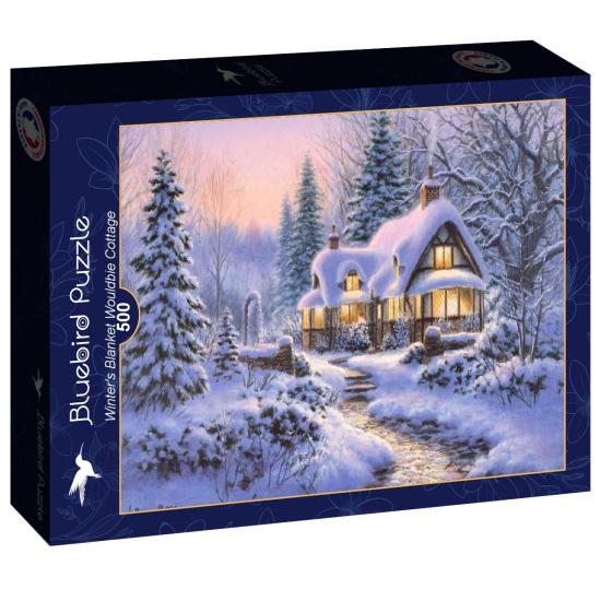 Bluebird Snowy Cabin in Winter Puzzle 500 Teile Bluebird Snowy Cabin in Winter Puzzle 500 Teile
