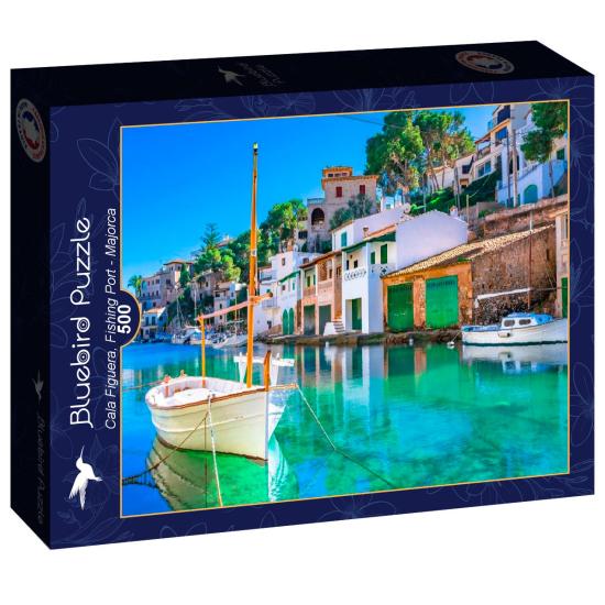 Puzzle Bluebird Cala Figuera Fischerhafen, Mallorca 500 Teile