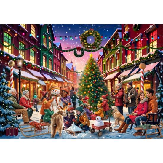 Puzzle Bluebird Weihnachtsstraße 2000 Teile