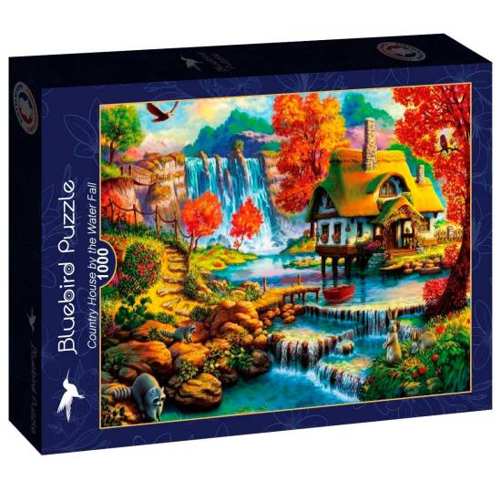 Puzzle Bluebird Landhaus am Wasserfall 1000 Teile