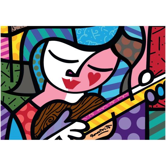 Bluebird Girl mit Gitarre Puzzle 1000 Teile