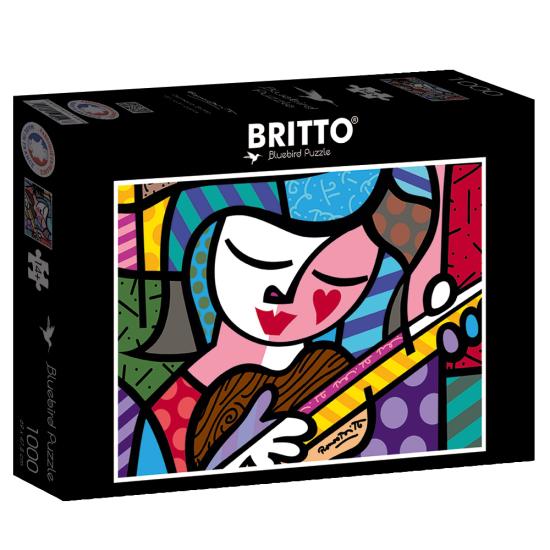 Bluebird Girl mit Gitarre Puzzle 1000 Teile
