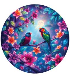 Puzzle Bluebird Rundes Vögel Auf Dem Ast 501 Teile