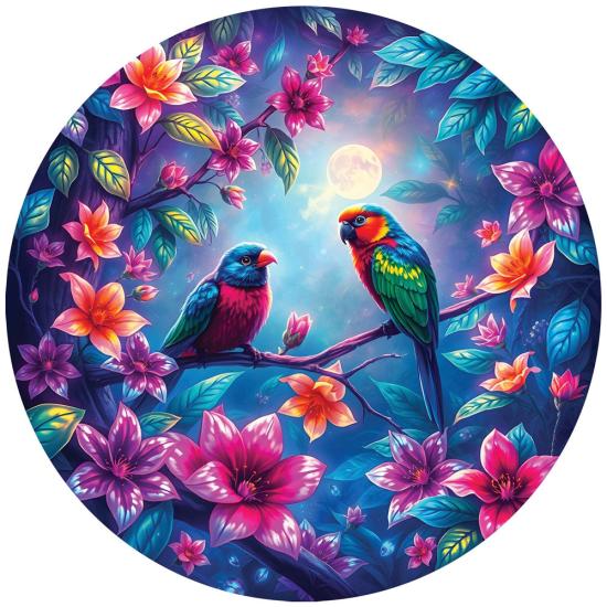 Puzzle Bluebird Rundes Vögel Auf Dem Ast 501 Teile