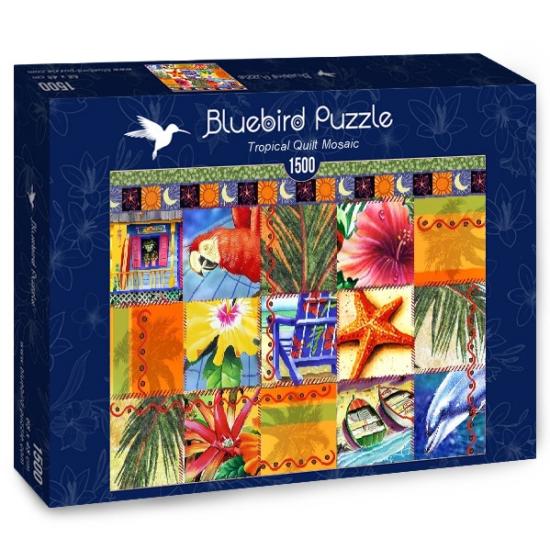 Bluebird Tropical Mosaik Quilt Puzzle 1500 Teile