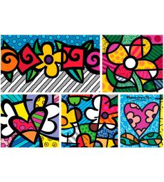 Puzzle Bluebird Collage Herzen und Blumen 1500 Teile