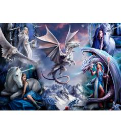 Bluebird Collage Silver Dragon Puzzle 1500 Teile