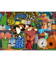 Puzzle Bluebird Kumpels im Gartenhaus 1000 Teile