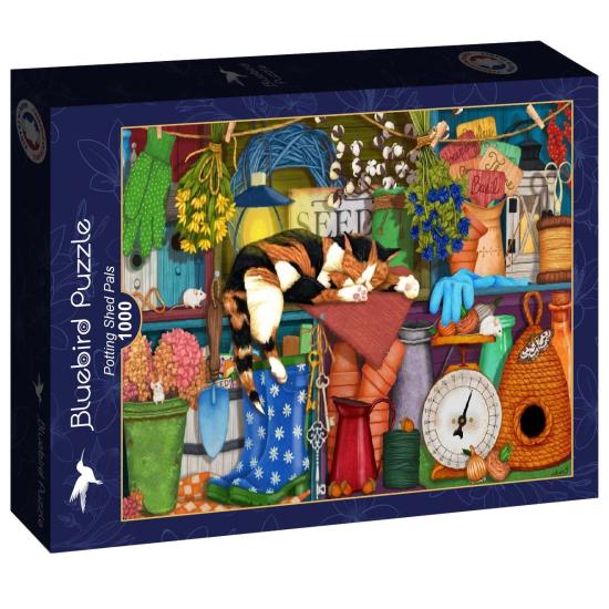 Puzzle Bluebird Kumpels im Gartenhaus 1000 Teile