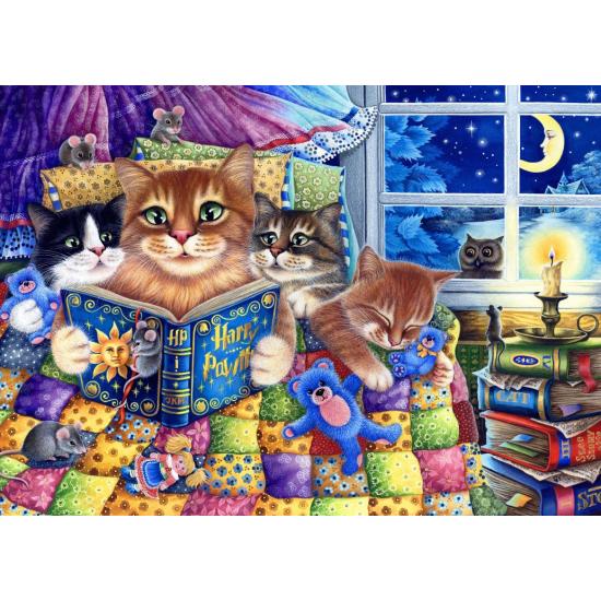 Puzzle Bluebird Gute-Nacht-Geschichten Für Kätzchen XXL 300 Teil