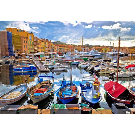 Puzzle Bluebird Der farbenfrohe Hafen von St Tropez 1000 Teile