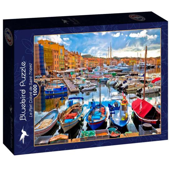 Puzzle Bluebird Der farbenfrohe Hafen von St Tropez 1000 Teile