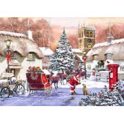 Bluebird Puzzle Das Volk und der Weihnachtsmann 500 Teile