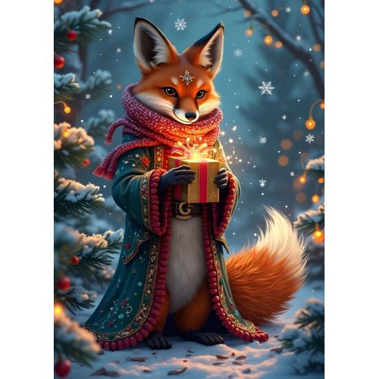 Puzzle Bluebird Das Weihnachtsgeschenk Des Fuchses XXL 300 Teil