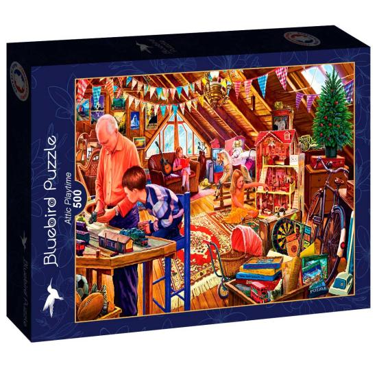 Puzzle Bluebird Der Dachboden der Spiele 500 Teile