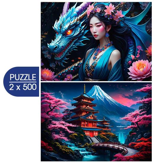 Bluebird Puzzle Japanischer Geist 2x500 Teile