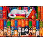 Bluebird Cat Bücherregal-Puzzle 1000 Teile