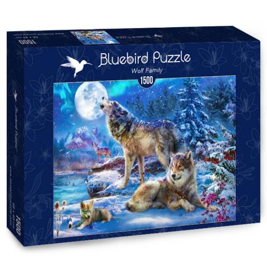 Bluebird Wolf Familie im Winter Puzzle 1500 Teile
