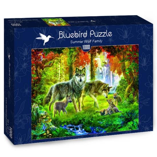 Bluebird Wolf Familie im Sommer Puzzle 1000 Teile