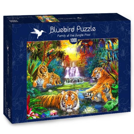 Bluebird Tiger Family in the Jungle Puzzle 1000 Teile