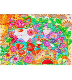 Bluebird Flowers Puzzle 1000 Teile