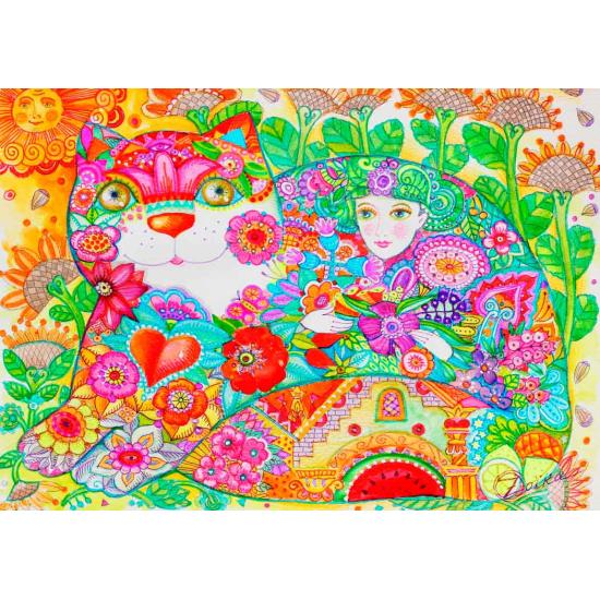 Bluebird Flowers Puzzle 1000 Teile