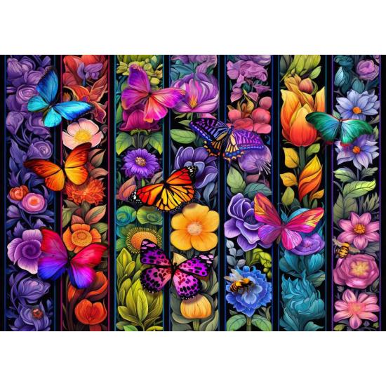 Puzzle Bluebird Blumen und Schmetterlinge 1500 Teile Puzzle Bluebird Blumen und Schmetterlinge 1500 Teile