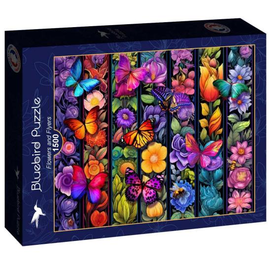Puzzle Bluebird Blumen und Schmetterlinge 1500 Teile Puzzle Bluebird Blumen und Schmetterlinge 1500 Teile