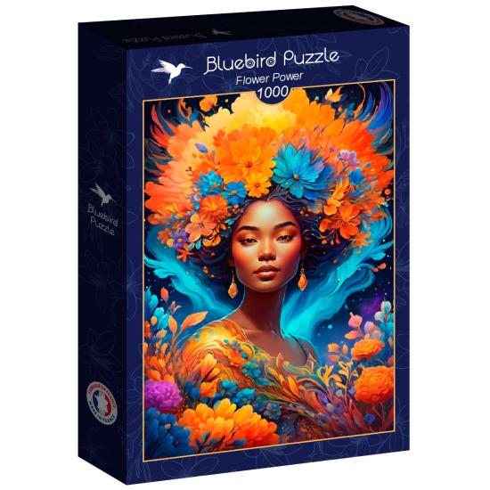 Puzzle Bluebird Flower Power 1000 Teile