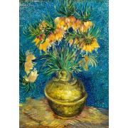 Imperial Bluebird Fritillarys in Kupfervase Puzzle 1000P