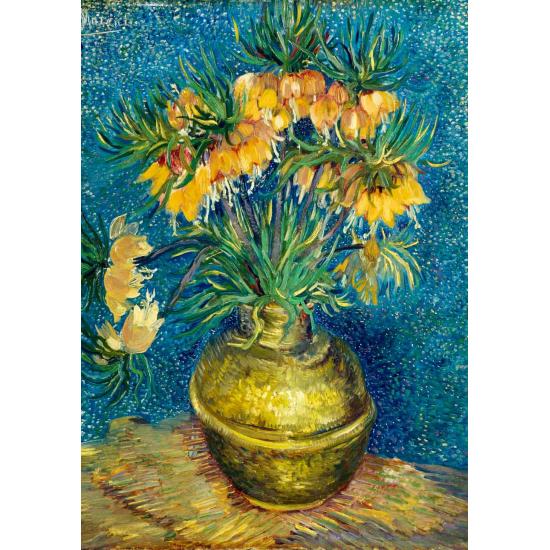 Imperial Bluebird Fritillarys in Kupfervase Puzzle 1000P