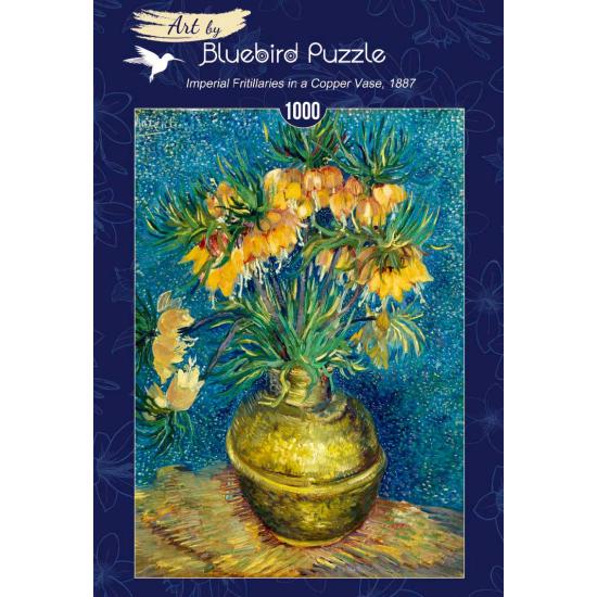 Imperial Bluebird Fritillarys in Kupfervase Puzzle 1000P